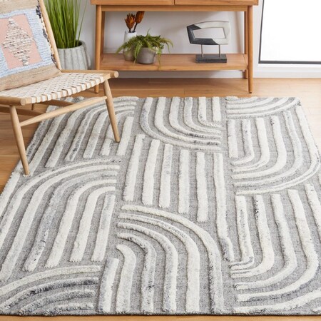 Safavieh 6 x 6 ft. Kilim Hand Woven Square Area Rug Dark Grey & Ivory KLM653G-6SQ